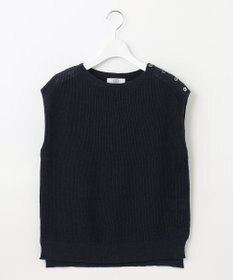J.PRESS LADIES L 【洗える】 リネンコットン ニットベスト