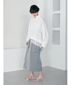 YECCA VECCA シアーMIXアシメシャツ