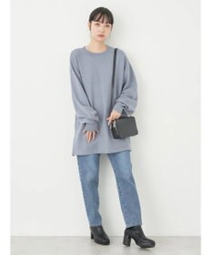 earth music&ecology バックヘムプリーツチュニック