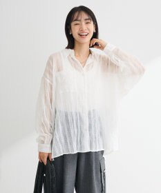 Green Parks シアーワッシャーロングスリーブシャツ