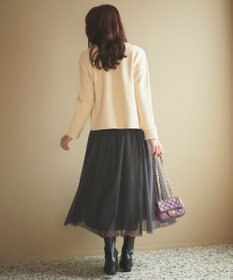 Feroux 【ONWARD CROSSET MAG掲載】ツイードライクニット ジャケット