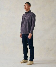 J.PRESS MEN 【WEB限定】ポプリンチェック J刺繍 シャツ/B.D