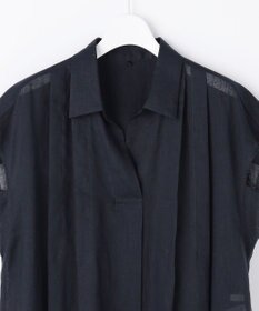 自由区 L 【17号サイズまで展開・WEB限定カラーあり】シアーラミーローンスキッパーシャツ ワンピース