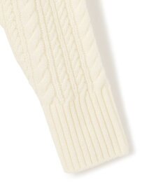 23区 【洗える】ウールコード 肩ボタンケーブル柄 ニット