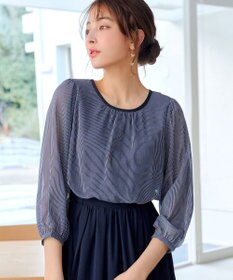 Tiaclasse L ブラウジングシフォンワンピース