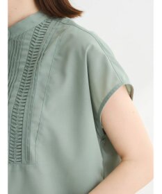 Green Parks ・ＥＬＥＮＣＡＲＥ　ＤＵＥ　ピンタックフレンチブラウス