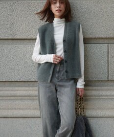 23区 VIOLAｄ’ORO エコムートン チェーンショルダー トートバッグ