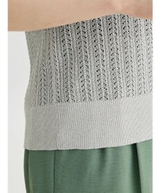 Green Parks すかし柄コンパクトシアーカーディガン