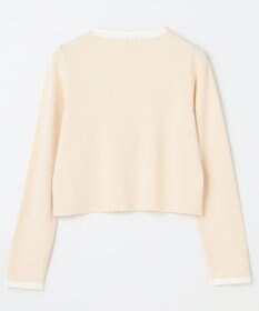 組曲 KIDS 【150-160cm】リボンインターシャニット カーディガン