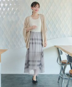 Tiaclasse 【新色追加】メッシュ編みニットドルマンカーディガン