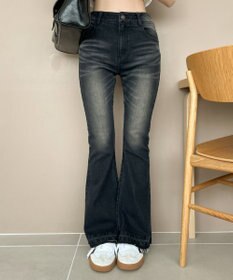 WEGO ローライズフレアデニムパンツ