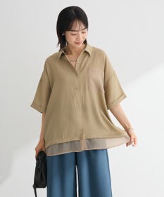 Green Parks 裾レイヤードショートスリーブシャツⅡ