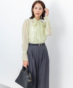 組曲 L 【WEB限定】シャイニーオーガンボウタイ付き ブラウス