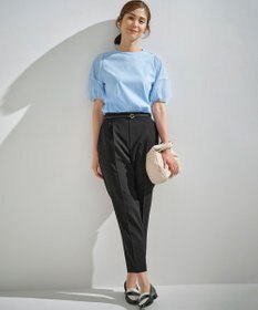 組曲 【美シルエット・ストレッチ・シワになりにくい】オシャクロス テーパードパンツ