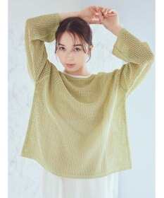 earth music&ecology ラメメッシュプルオーバー