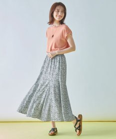 ANY 【洗濯機可能/ウエストゴム】プリントマーメイドスカート