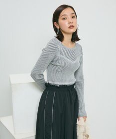 Green Parks ナイロンラインフレアスカート