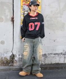 WEGO 【ユニセックス着用ITEM】ナンバリングホッケーT（LS）