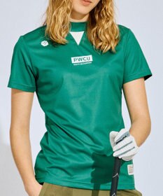 PW CIRCULUS 【吸水速乾 / UV遮蔽率96.3% UVカット / ストレッチ】【WOMEN】メッシュコンビモックネックT ゴルフウェア レディース