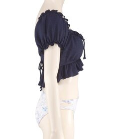 San-ai Resort（三愛水着楽園） 軽い着け心地でしっかり盛れる【楽盛り水着】　パフスリーブワイヤービキニ　9M　【San-ai Resort（サンアイリゾート）】