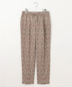 自由区 L 【洗える】ダマスクフローラルプリントテーパード パンツ