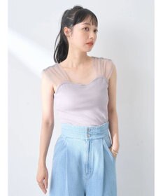 earth music&ecology チュールドッキングカップ付キャミソール