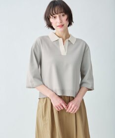 ANY L 【2SET】バイカラーポロニット×スカートセット