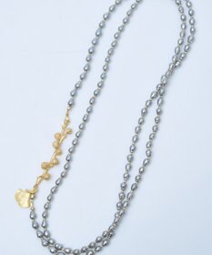 monshiro 【バロックパール/2WAY】イチョウロング ネックレス