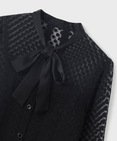 GRACE CONTINENTAL ドットオパールタイ付ブラウス