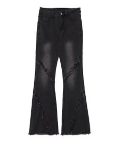 WEGO ブーツカットフリンジデニム