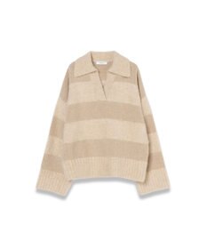JOSEPH ブラッシュドストライプニット