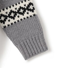 23区 【SLOW】カウチンジャガード ジップ カーディガン