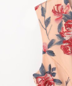 GRACE CONTINENTAL ローズ刺繍フレアドレス