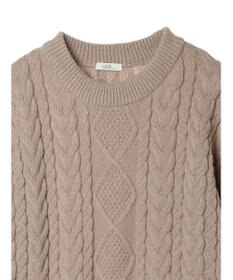 earth music&ecology 袖ファーケーブルミニワンピース