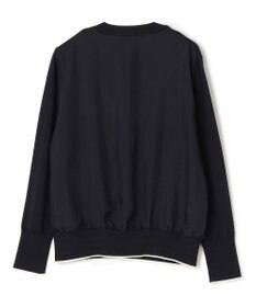 BEIGE， CHLOR / ウールシルクツイルドッキングVネックニット