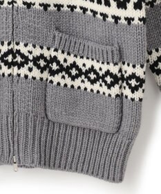 23区 【SLOW】カウチンジャガード ジップ カーディガン