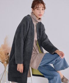 Tiaclasse シャギーニットコーディガン