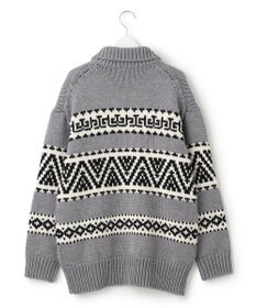 23区 【SLOW】カウチンジャガード ジップ カーディガン