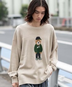 WEGO 【ユニセックス着用ITEM/MLサイズ展開】ジャガードアニマルプルオーバー