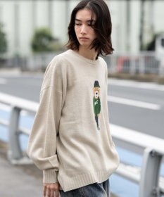 WEGO 【ユニセックス着用ITEM/MLサイズ展開】ジャガードアニマルプルオーバー