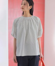 組曲 【前後着用可】ソフトサッカーラグランスリーブ ブラウス