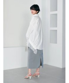 YECCA VECCA シアーMIXアシメシャツ