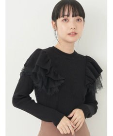 earth music&ecology ショルダーチュールレースプルオーバー