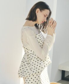 YECCA VECCA ドット柄バルーンキャミワンピース