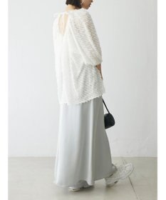 Green Parks AnriettMusee カットジャガードタックブラウス