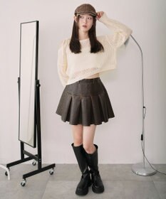 WEGO モヘアタッチ2WAYワンショルニット