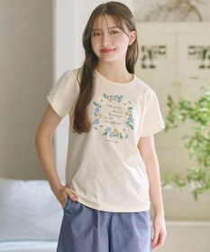 組曲 KIDS 【150-160㎝】 フラワーリースTeeシャツ