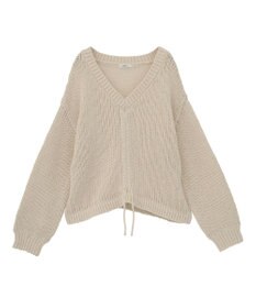 earth music&ecology フロントシャーリングニットプルオーバー