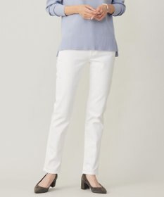 J.PRESS LADIES 【洗える】BASIC STRETCH DENIM スキニー パンツ ホワイト系