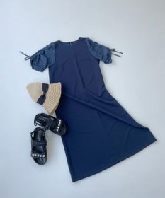 Feroux 【洗える】ドロストスリーブカットソー ワンピース